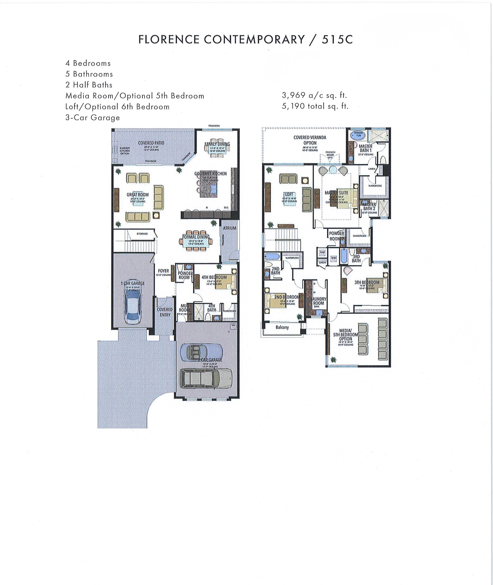 Boca Bridges Florence — Contemporary — historical plan sheet