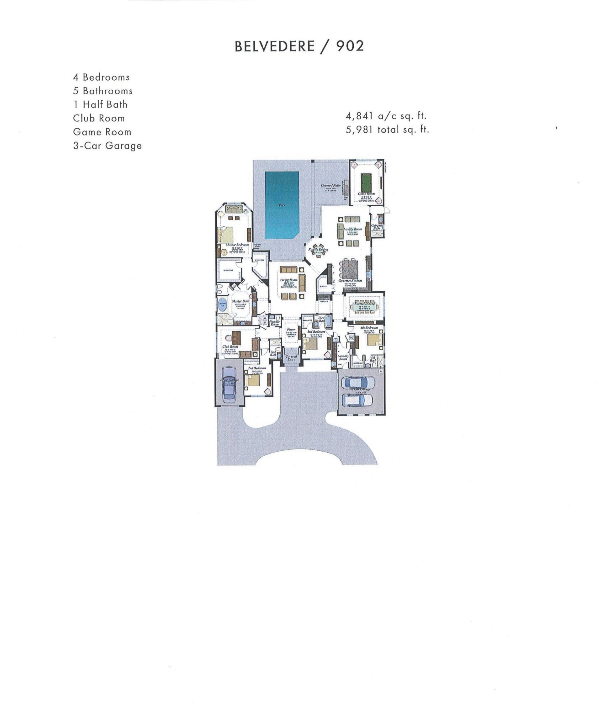 Boca Bridges Belvedere — Mediterranean / Transitional — historical plan sheet