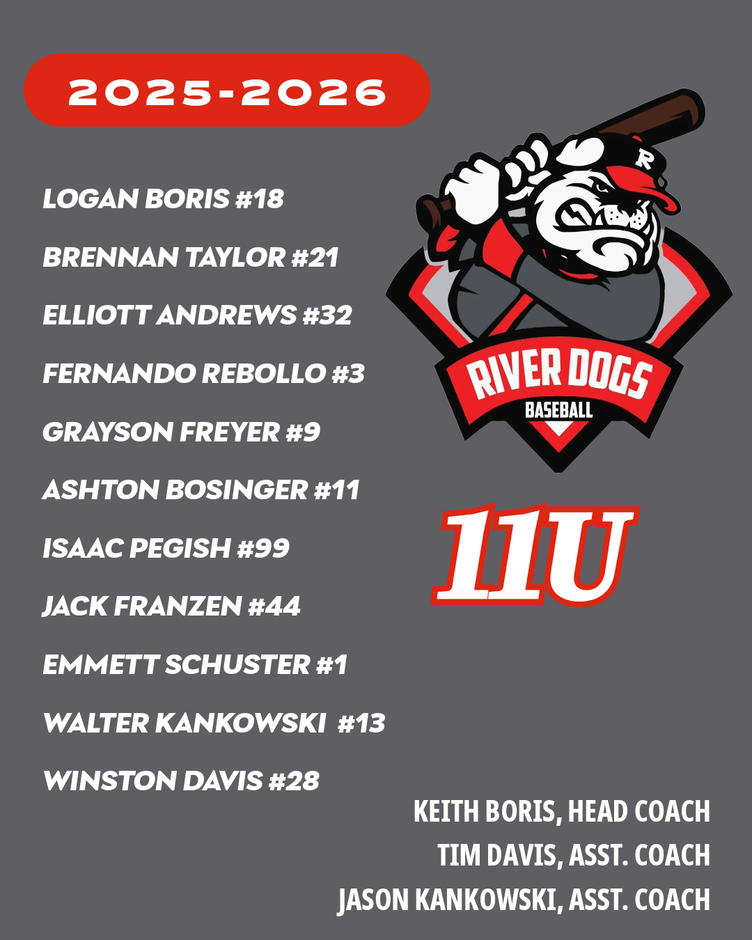 12u Roster Team Rosters