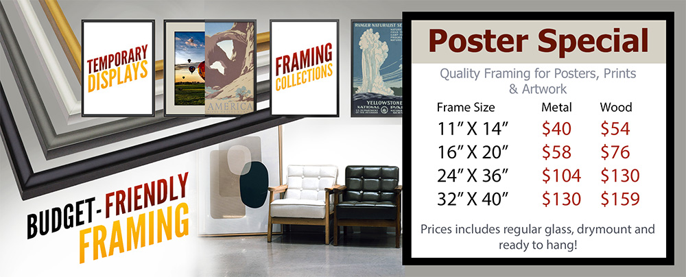 Art Frame Art Frame Coupon Art Frame Wichita Specials   PosterSpecialBanner1000 