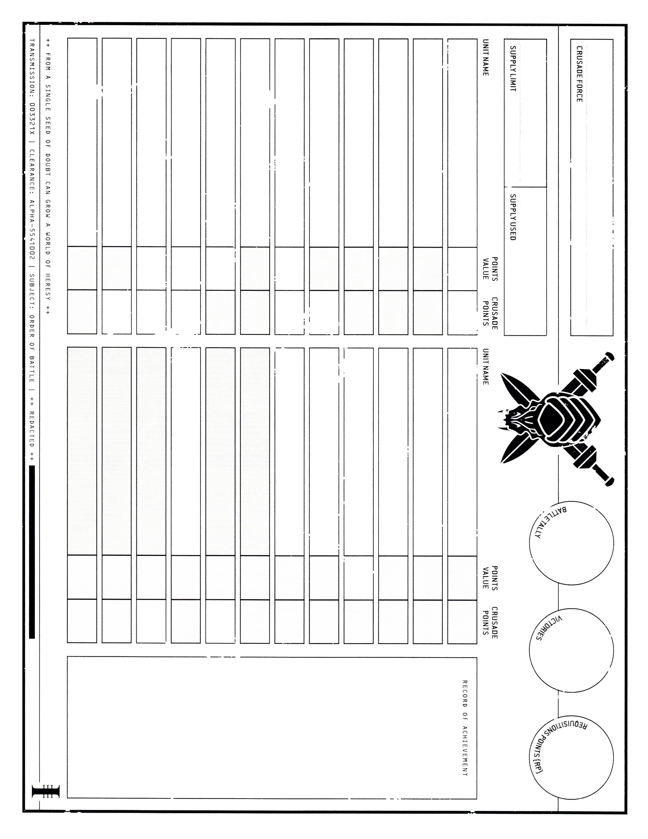 40K Crusade Campaigns