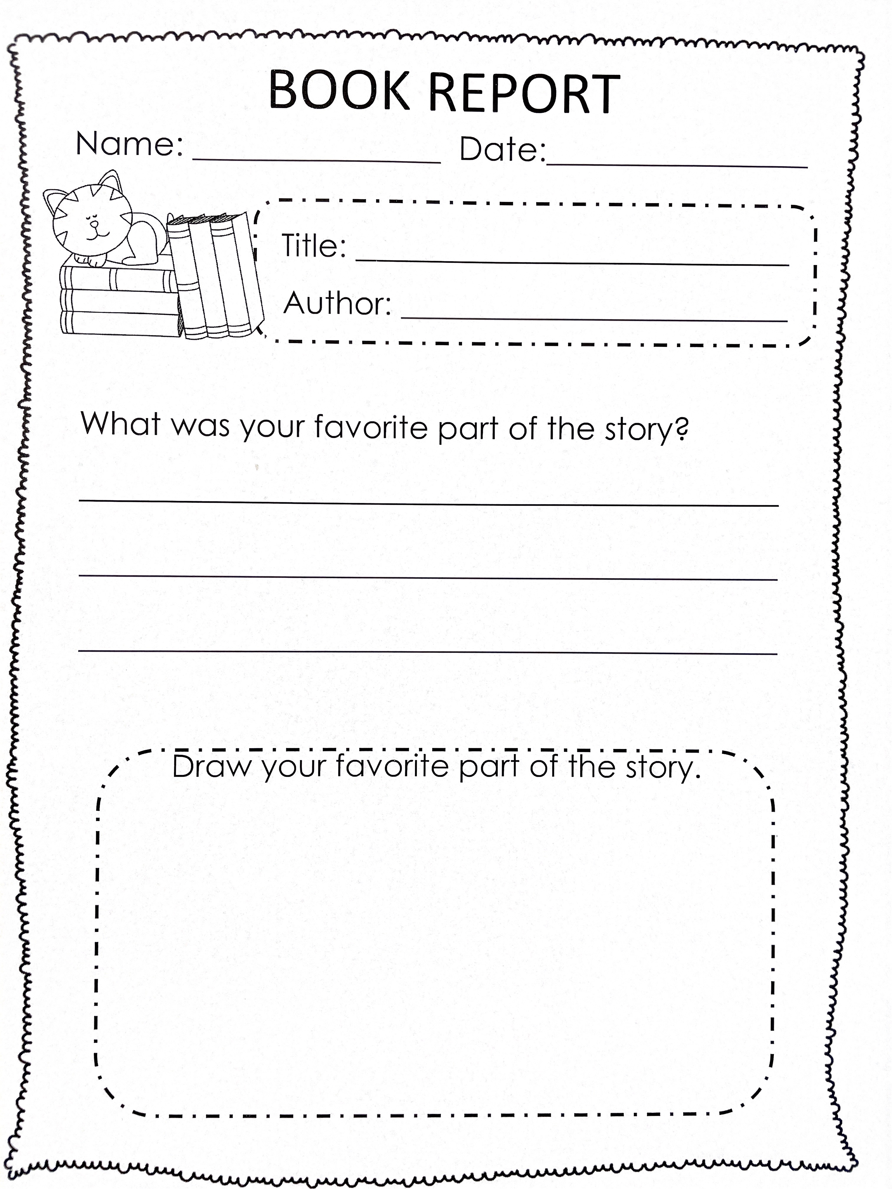 Summer 21 In Book Report Template Grade 1 Summer 21 In Book Report Template Grade 1