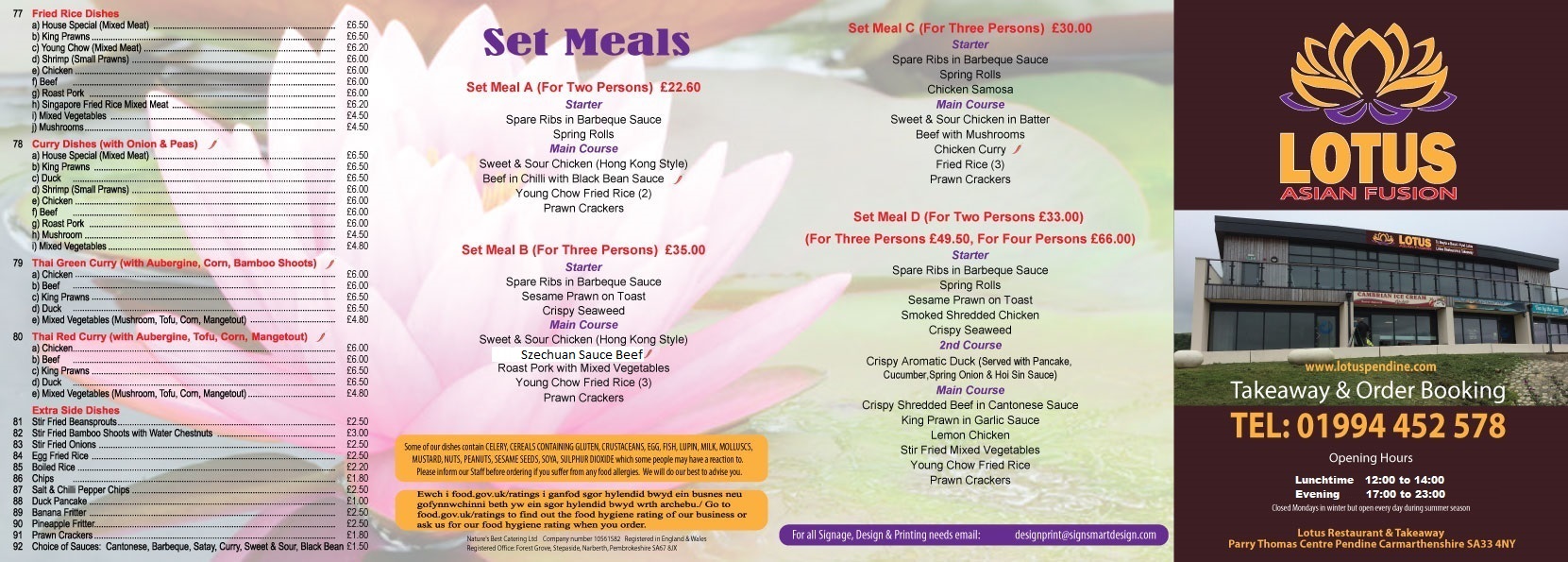 Home/Cartref Lotus Asian Fusion Restaurant & Takeaway Pendine