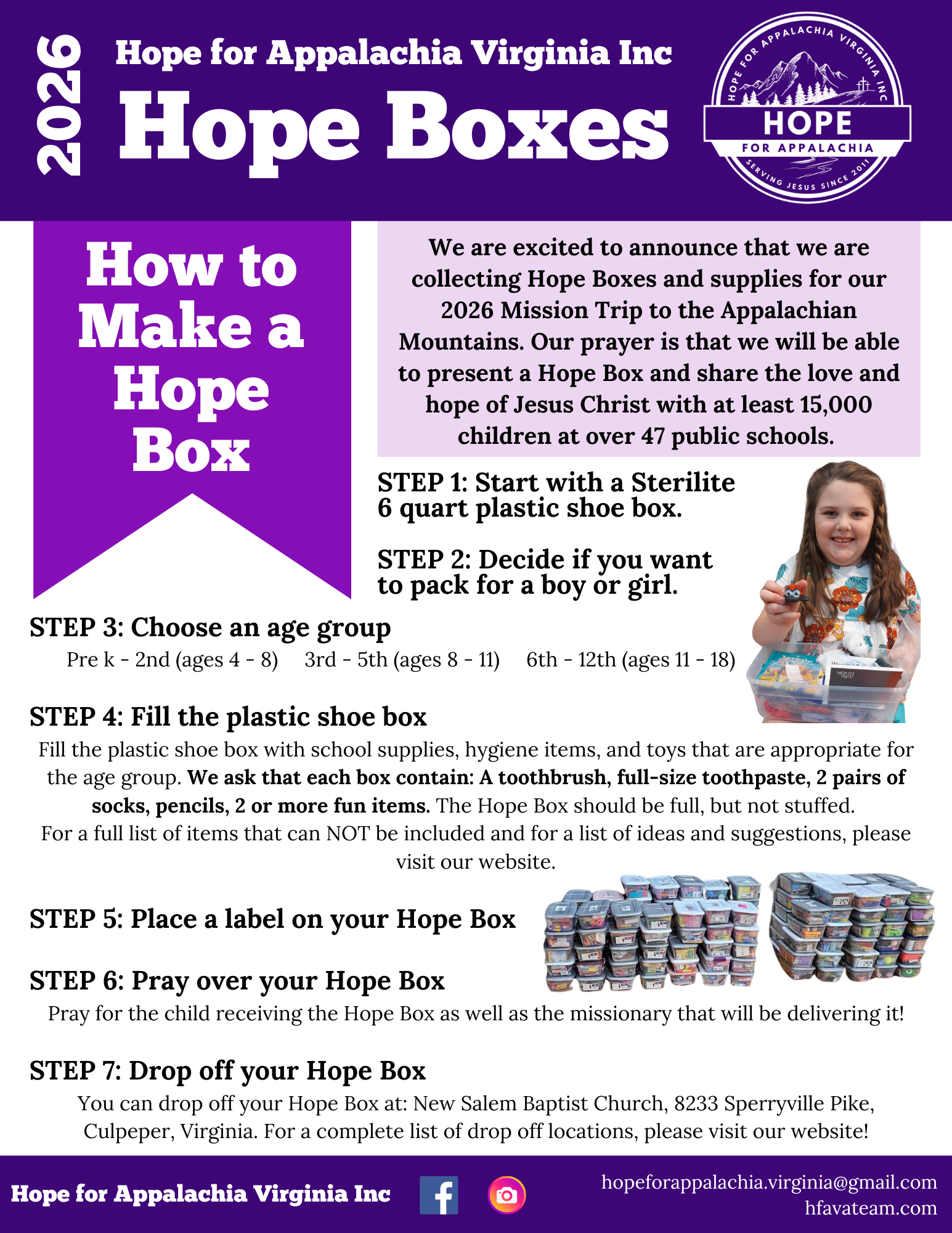 Hope Box Instructions Hope Box Ministry