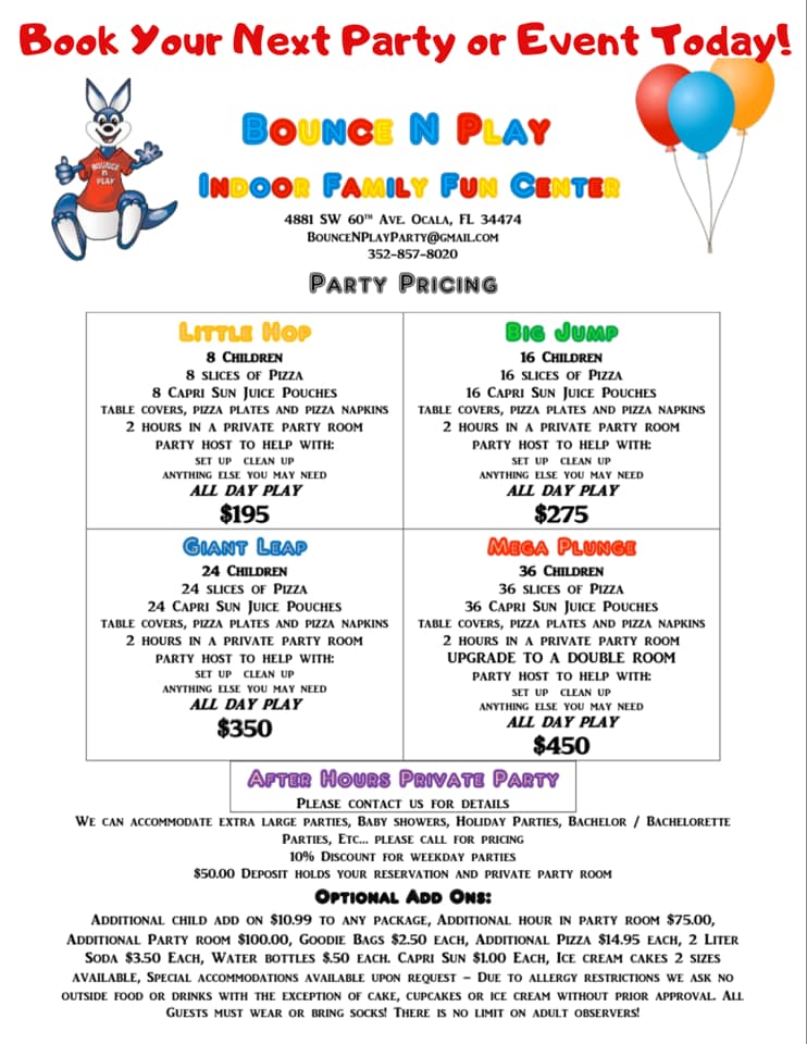 Party With Us Bounce N Play Family Center