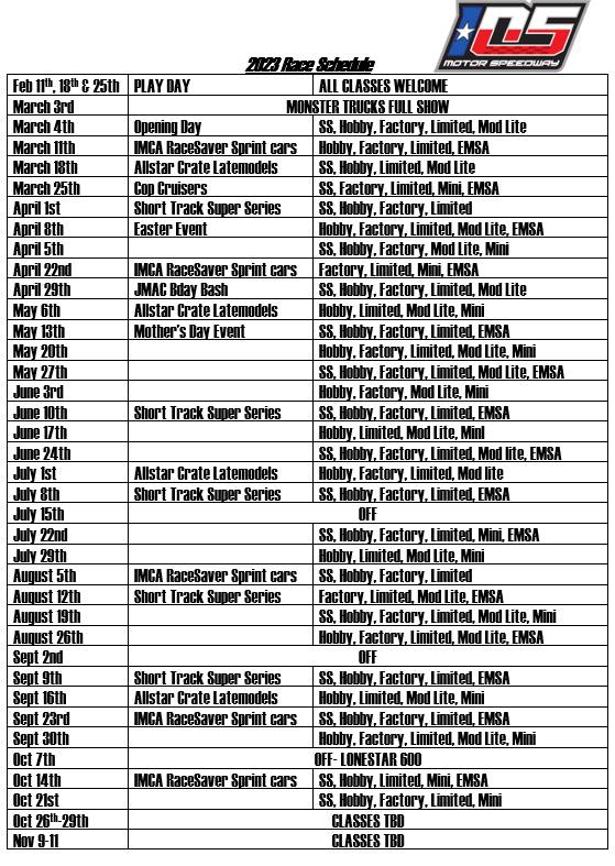Events - Dirt Track Racing, Race Cars