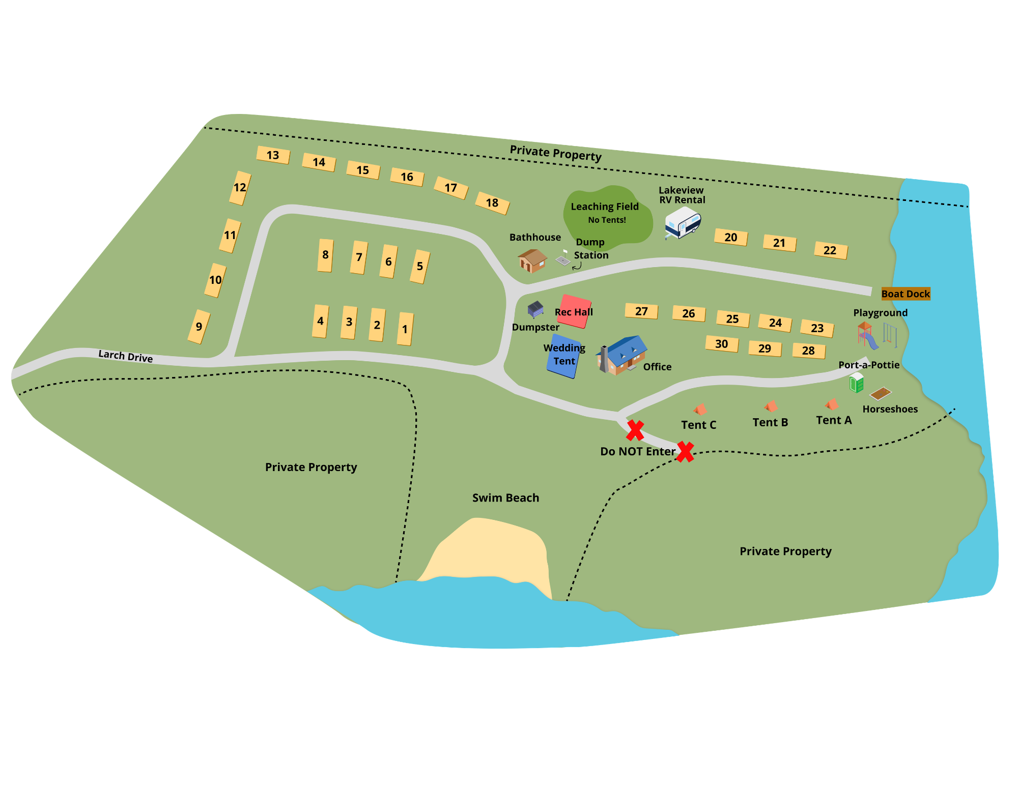 Simple Camp Map Camp Map