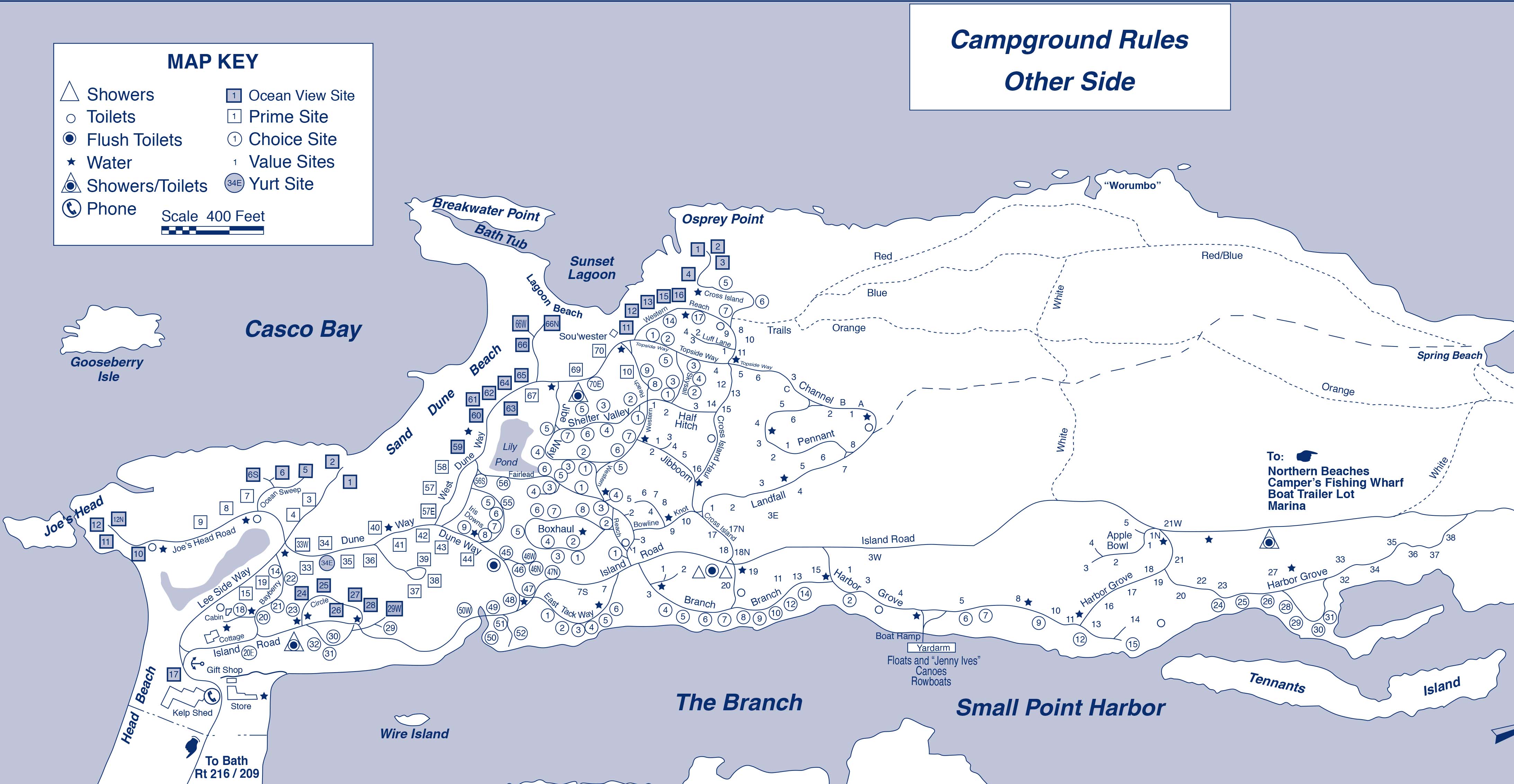 Hermit Island Campground Map