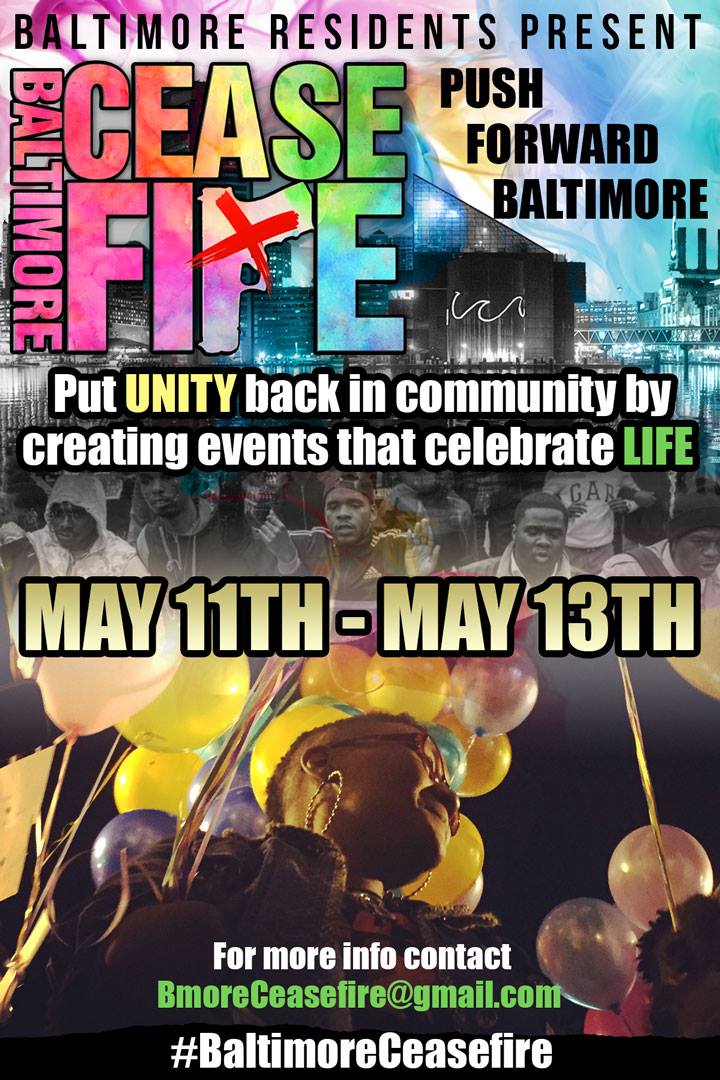baltimore cease fire community outreach ceasefire materials baltimore flyers
