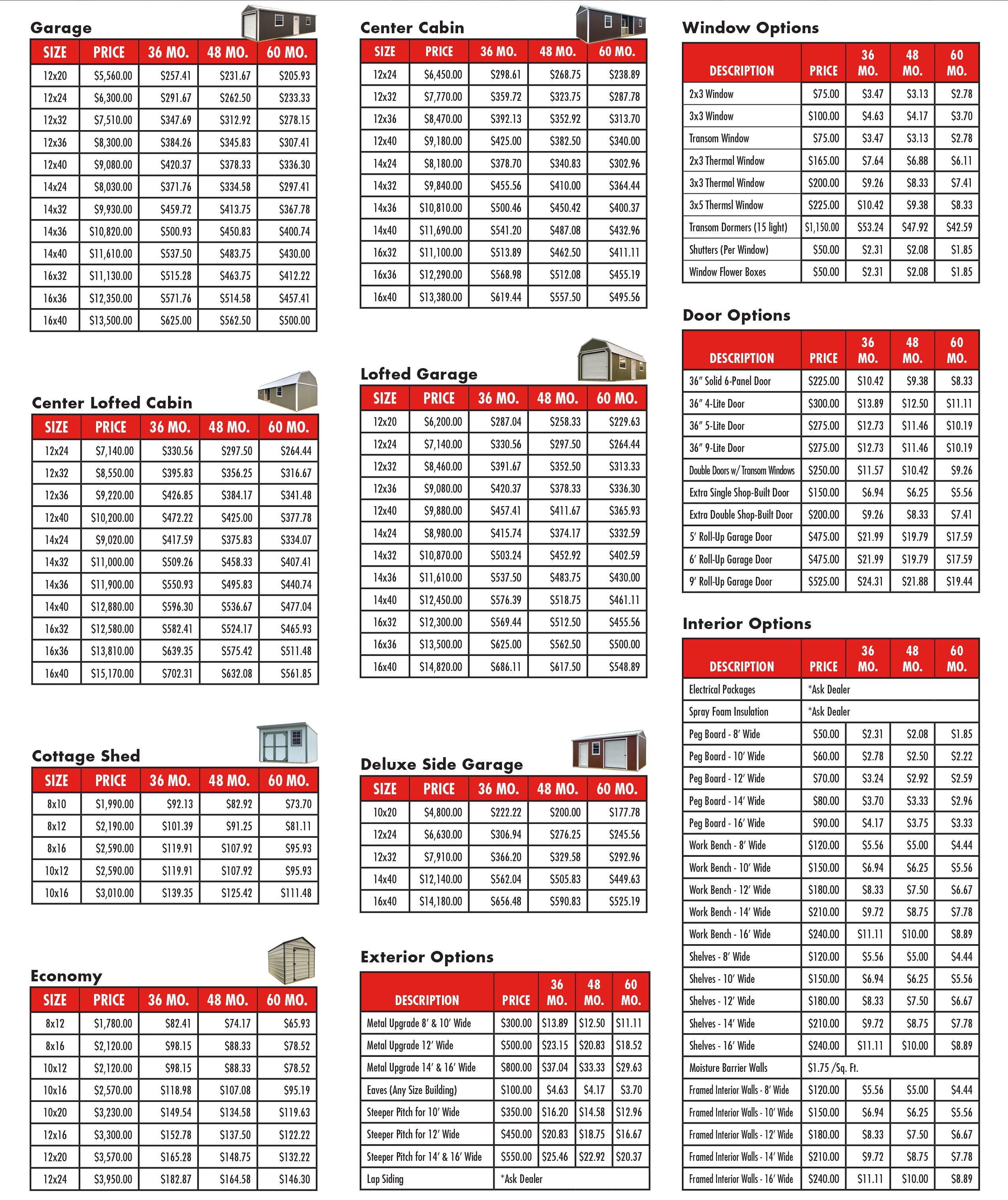 OUR PRICES Supreme Portable Buildings