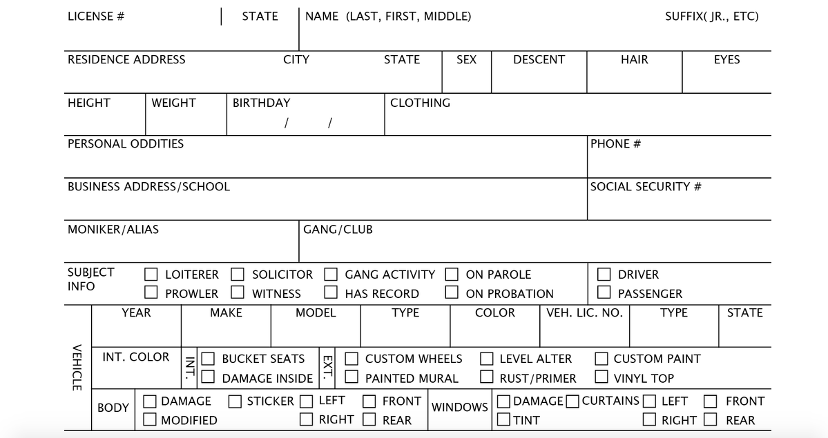 Field Interview Card.pdf Parabellum, Armed Security - Parabellum - Newport Beach, California