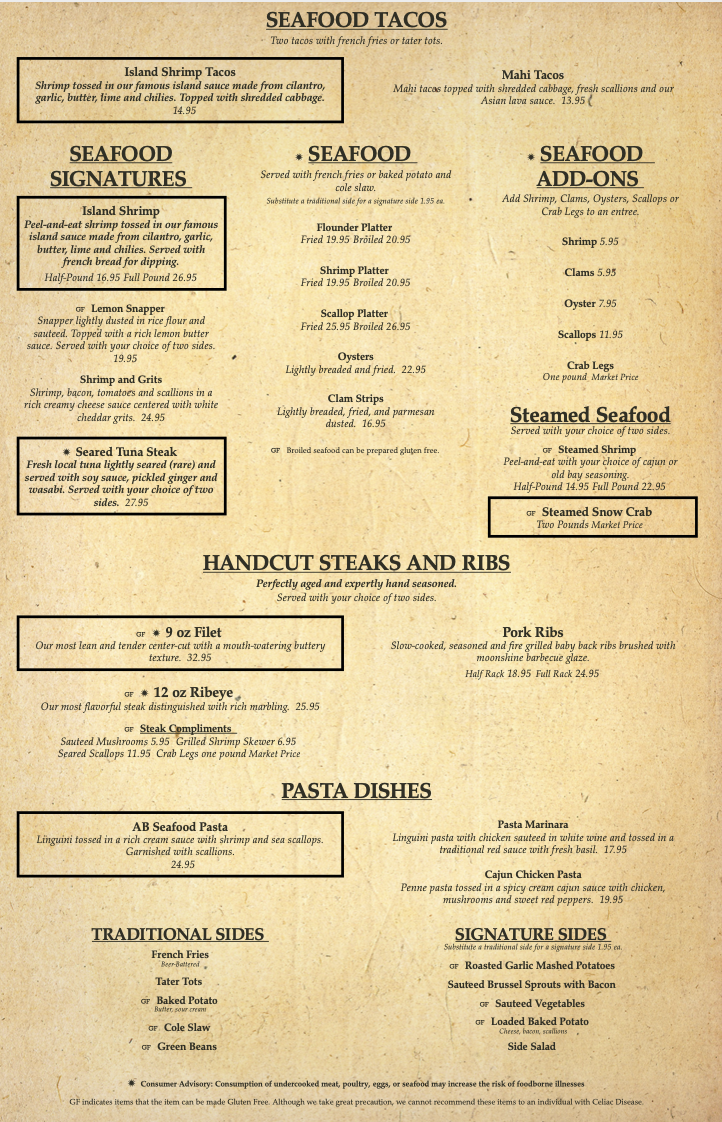 On The Rocks - Restaurant, Atlantic Beach | On The Rocks