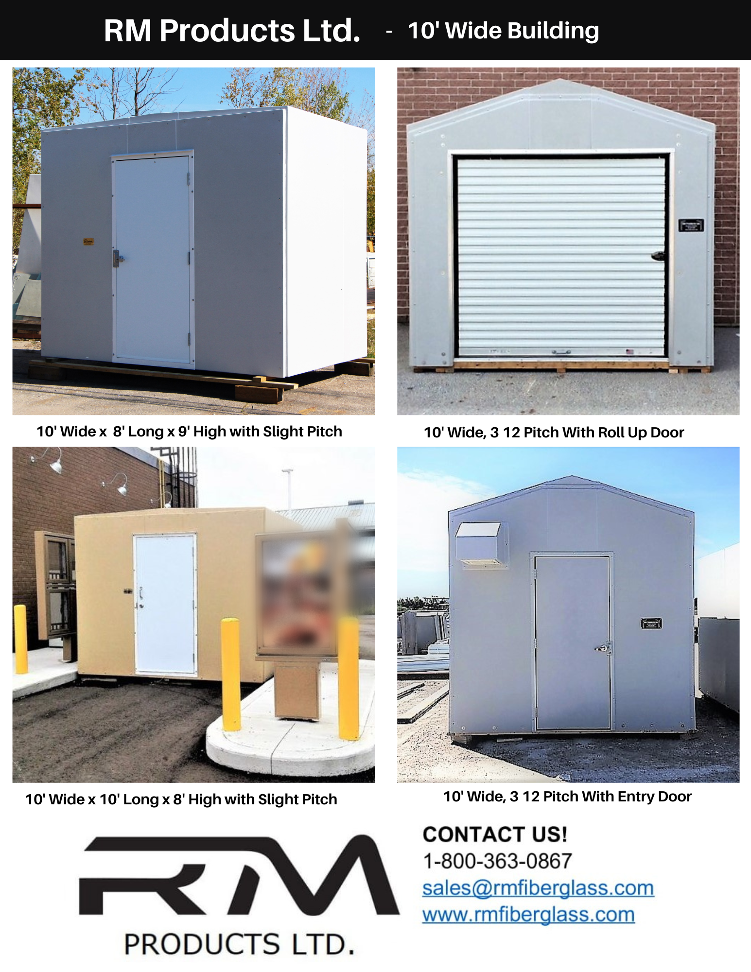 11 Inch Building RM Products Ltd - Building Sizes, Fiberglass Modular Buildings