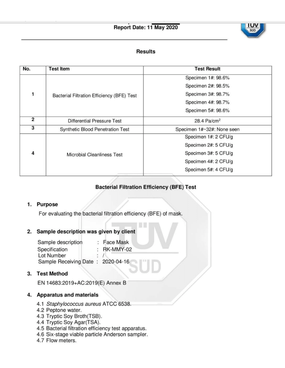 Specs  American Protection Equipment Within Hydrostatic Pressure Test Report Template