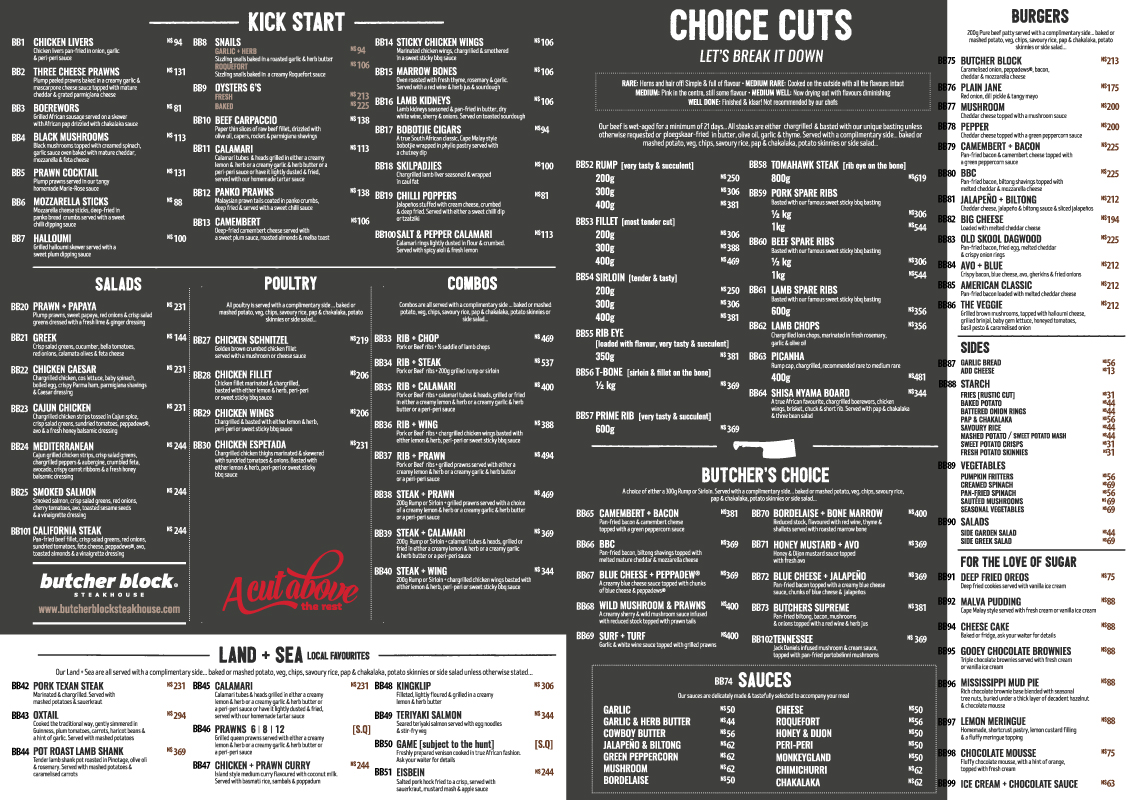 Windhoek Menus | Dial-A-Meal Namibia