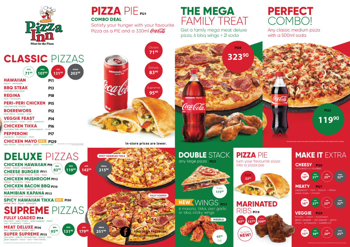 Windhoek Menus | Dial-A-Meal Namibia