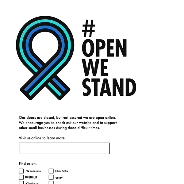 1 Poster Open We Stand Closed
