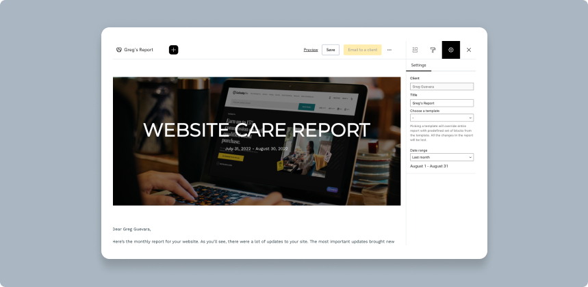 Communicate Automated Reports