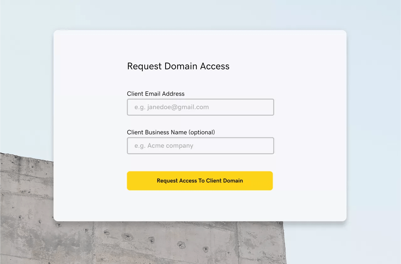 Request Domain Access