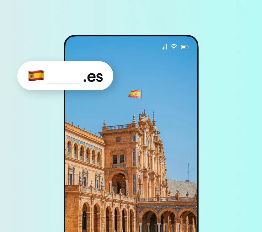 Mobile device with international ccTLD UI