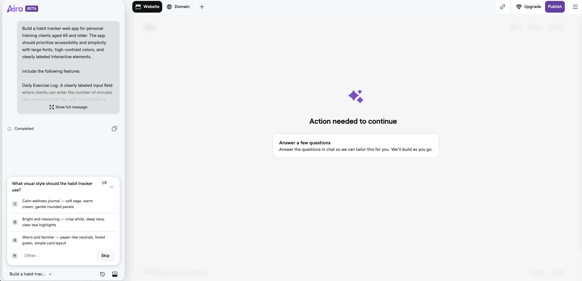 fitness-app-airo-ai-builder-followup