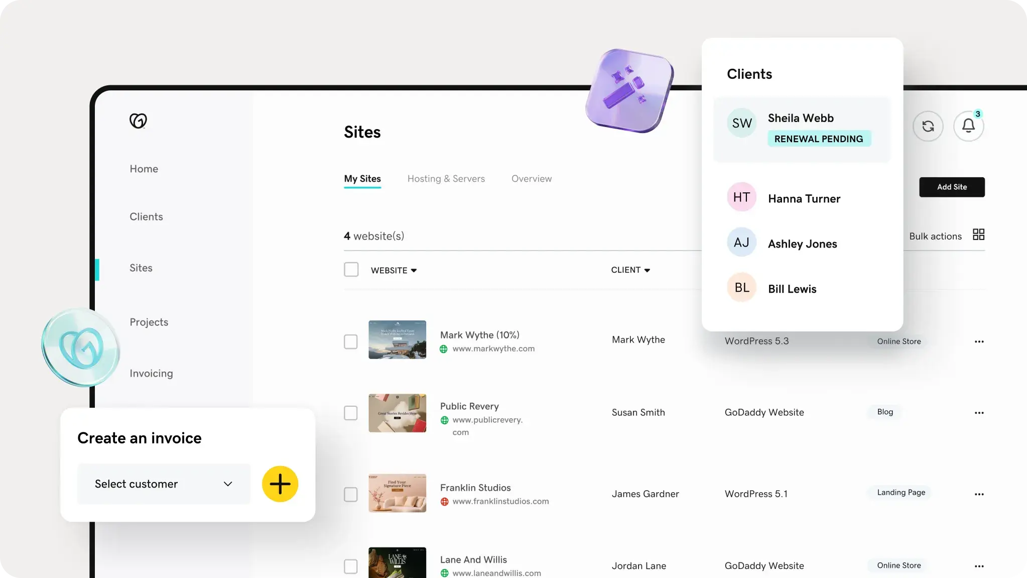 godaddy-hub-all-in-one-solution-designers-developers-clients