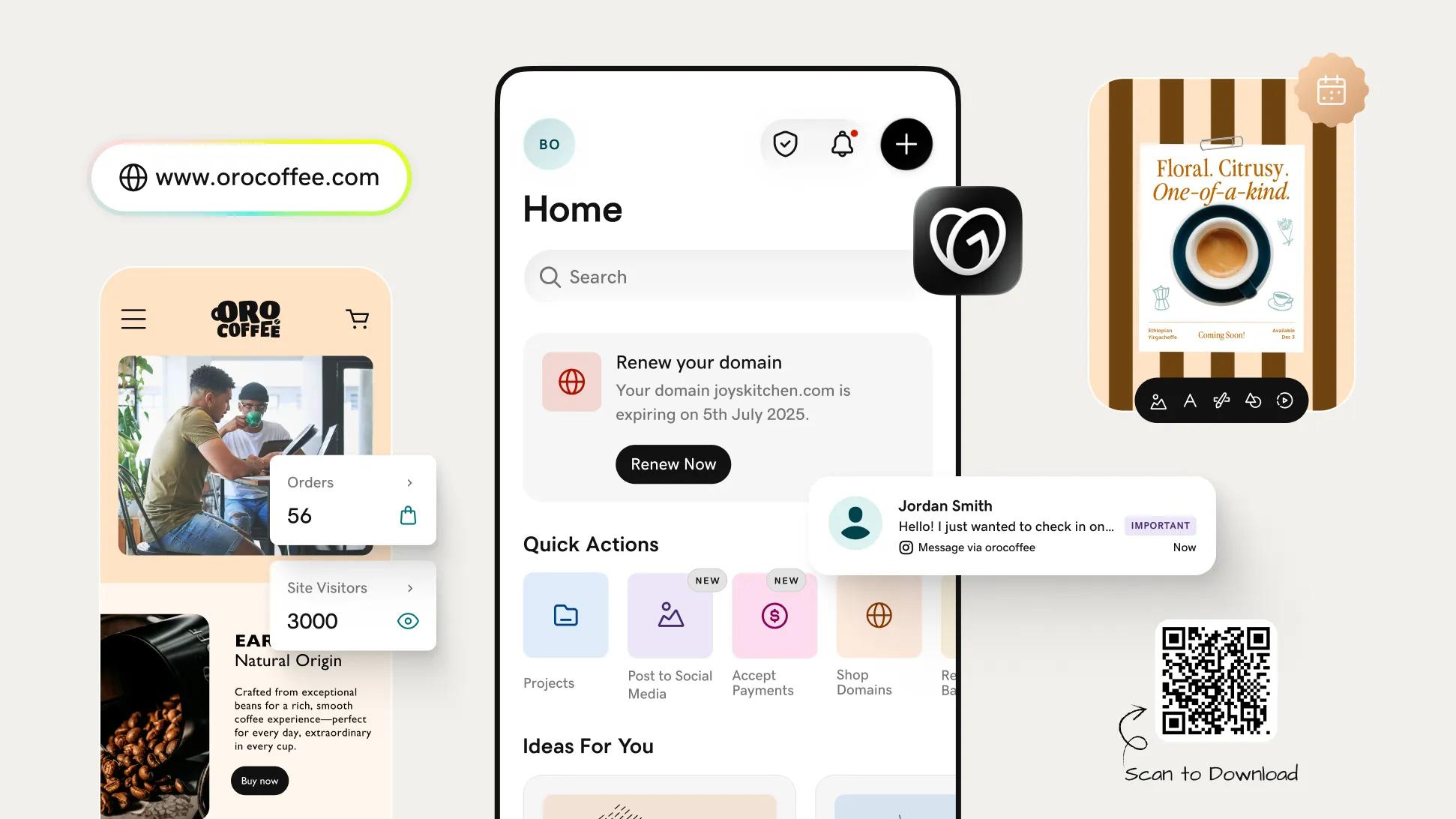 godaddy-app-manage-domains-website-online-business