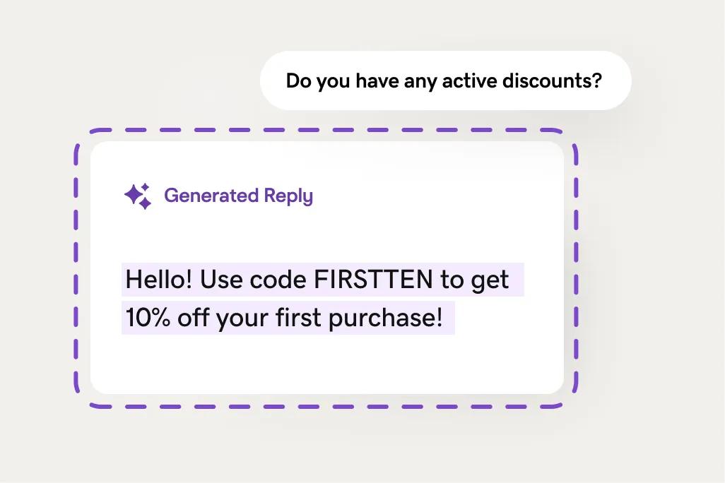 Generate responses to customers