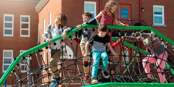 Children playing at school. Make America safe. National security. Safe school.