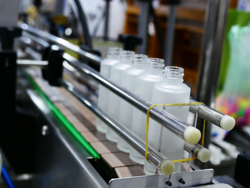 Pharmaceutical Factory, Production Line, Bottle, Industrial Building