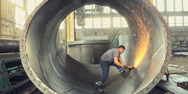 Welding a pipe