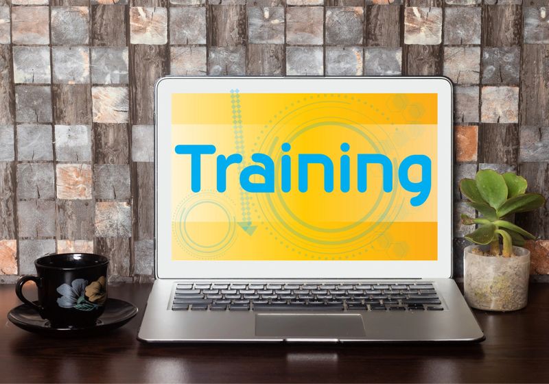 training on Laptop Screen