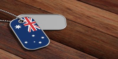 Dogtags with Australian flag