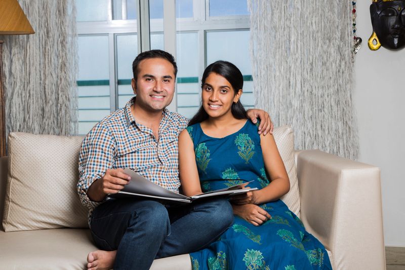 Couple - Relationship, Reading, Smiling, Young Couple,