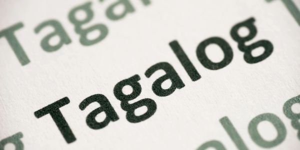 Close-up of the word 'Tagalog' printed on paper.