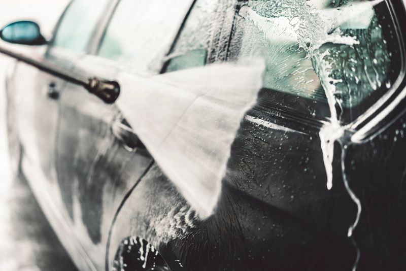 Carwash service at the gas station