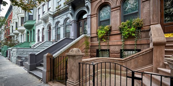 pre war brownstone townhouse in New York city 