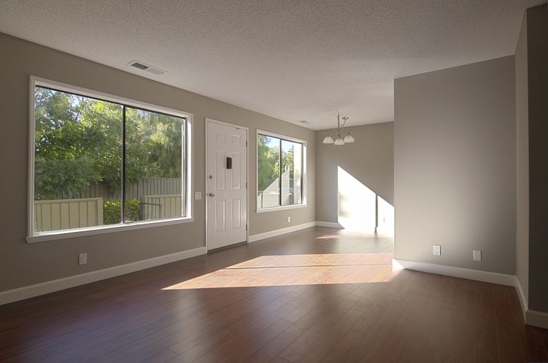 Move in ready home. View of living room and breakfast nook.