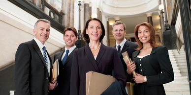 Legal Professional Reviewing Documents