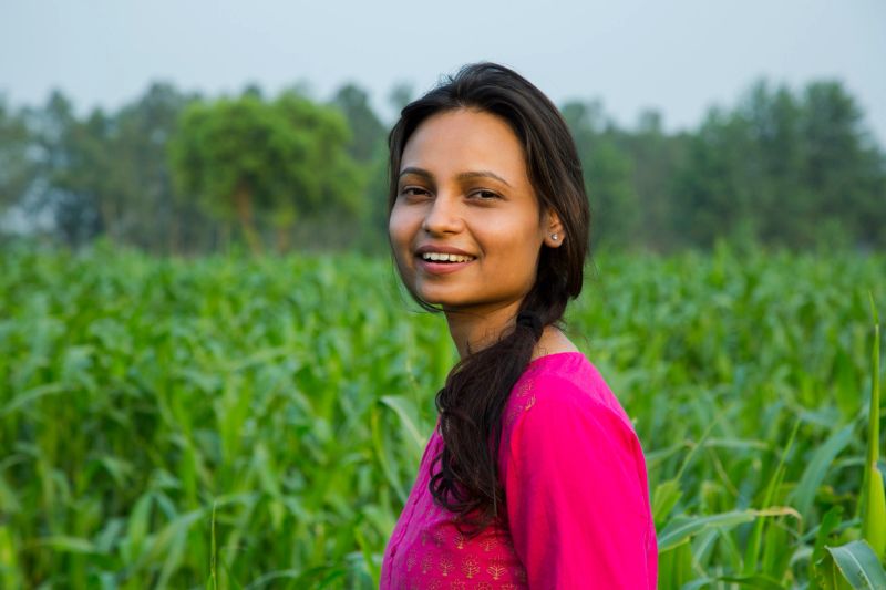 Girl, looking, happiness, facial expression,