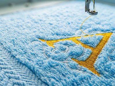 Monogram on a towel.