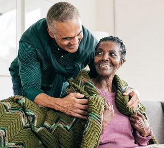 Family sharing a meaningful moment.