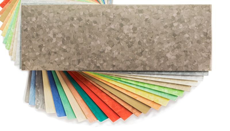 The samples of collection natural linoleum