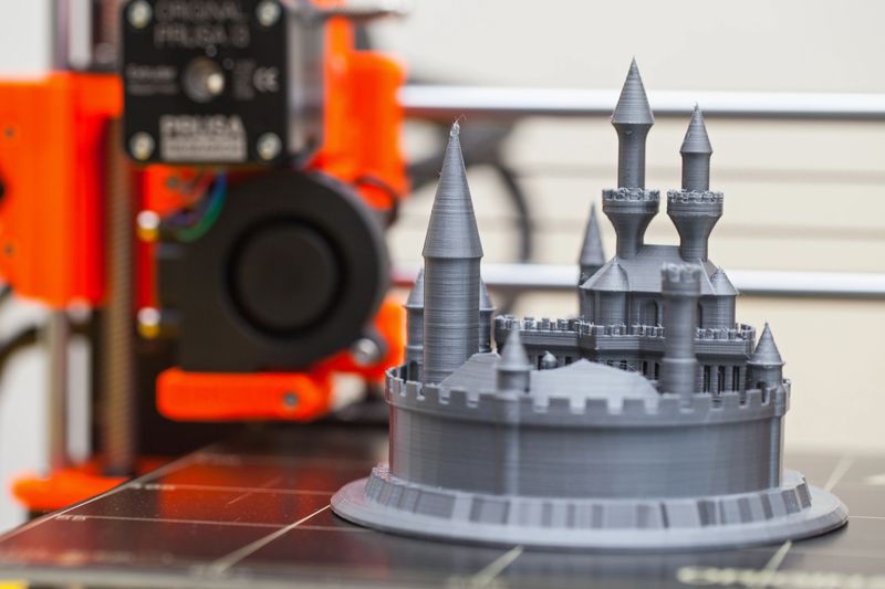 Close up printing detail three dimensional printer