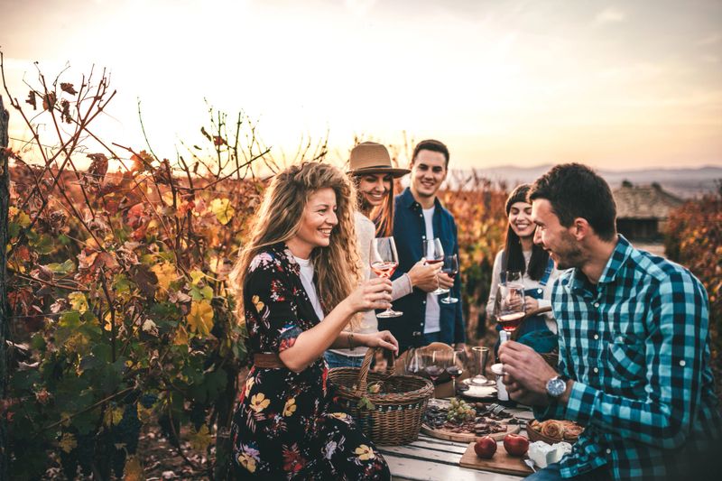 Toasting after the harvesting