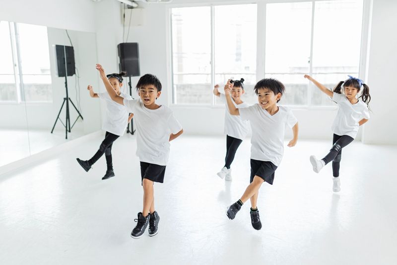 Kids hip hop dancer, dance fitness workout