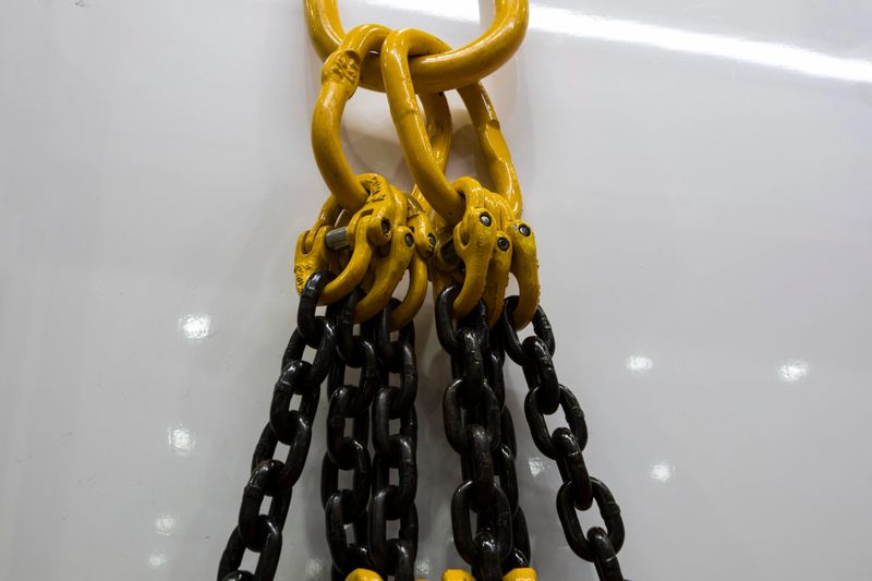 hook , chain and steel wire set for crane