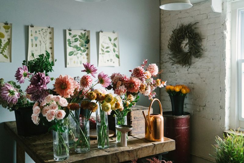 Flower shop, no people