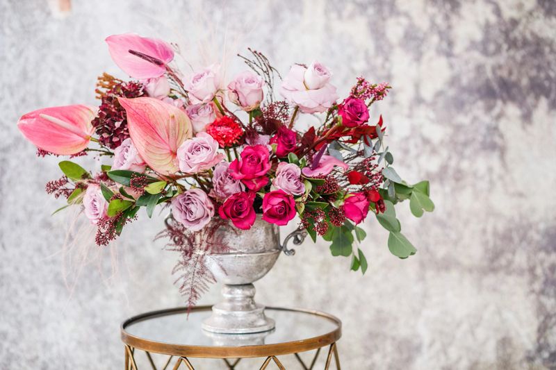 Flowers composition. Abstract background of flowers. Close-up. Beautiful bouquet of fresh flowers.