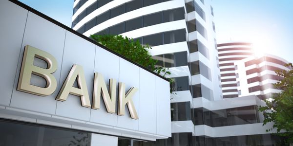 Image of a bank sign on a commercial building.